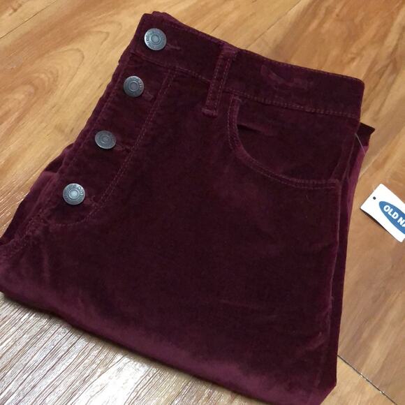 Old Navy Girl’s Rockstar Super Skinny High Rise Velvet Pants Size 16 Plus - Picture 9 of 11